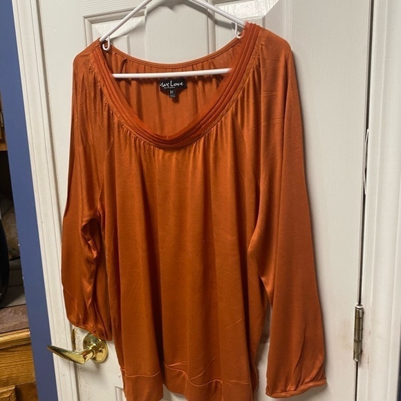 Max Love women oversized burnt orange blouse M - Picture 3 of 10